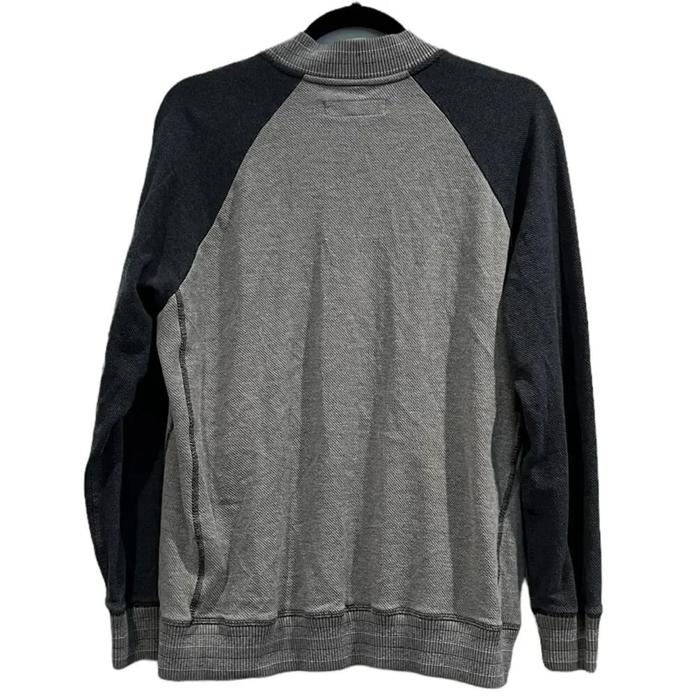 Levi’s Vintage Style Colorblock Bomber Jacket Gray Black Zip Up M